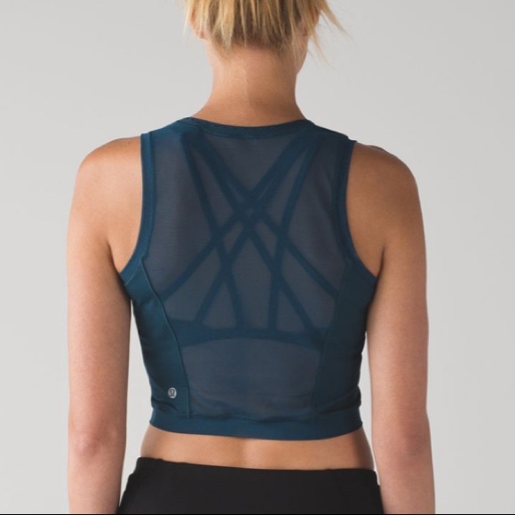 Lululemon free runner crop tank top Alberta Lake - Picture 3 of 15